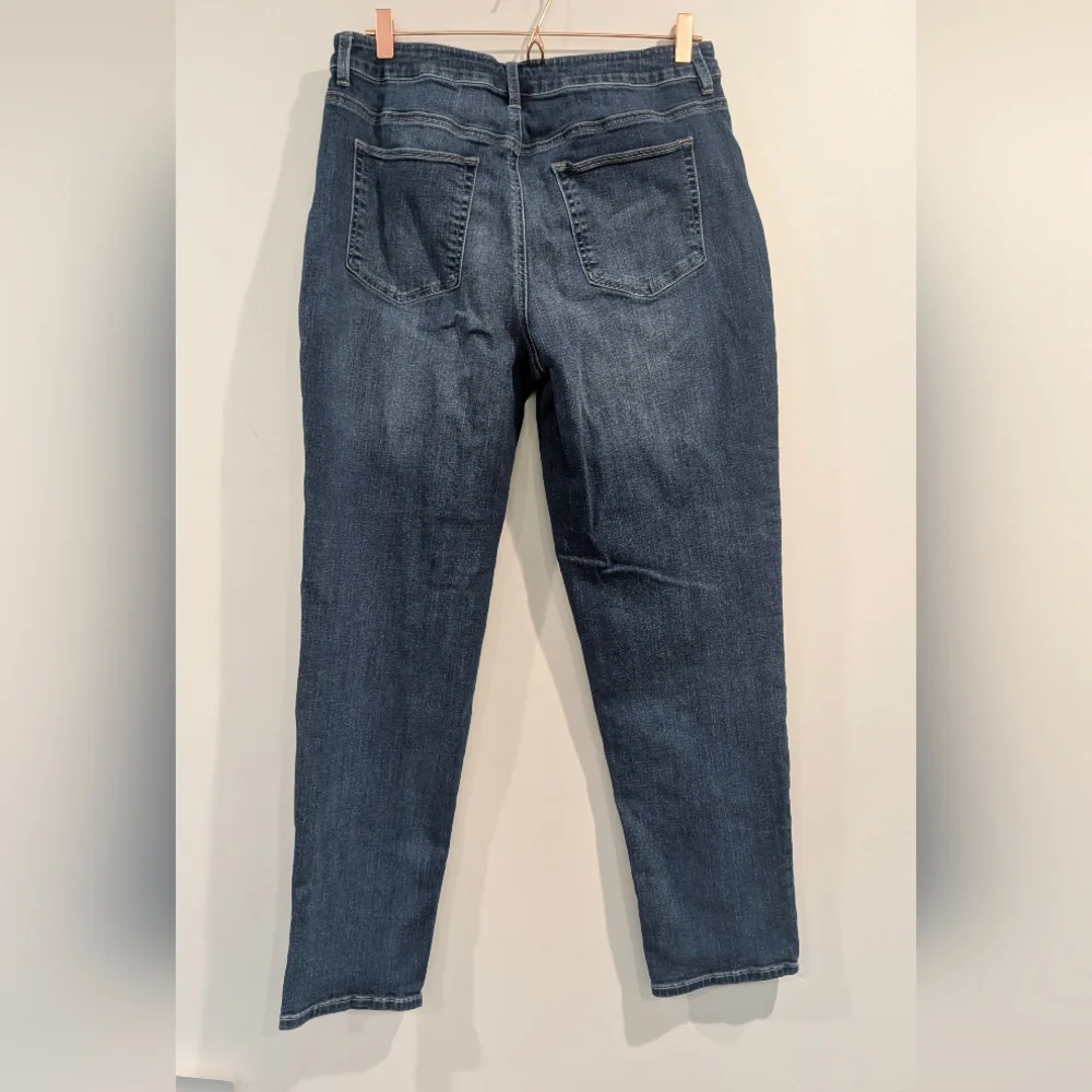 Chico's Dark Wash Boyfriend Jeans size 10 - Picture 3 of 4